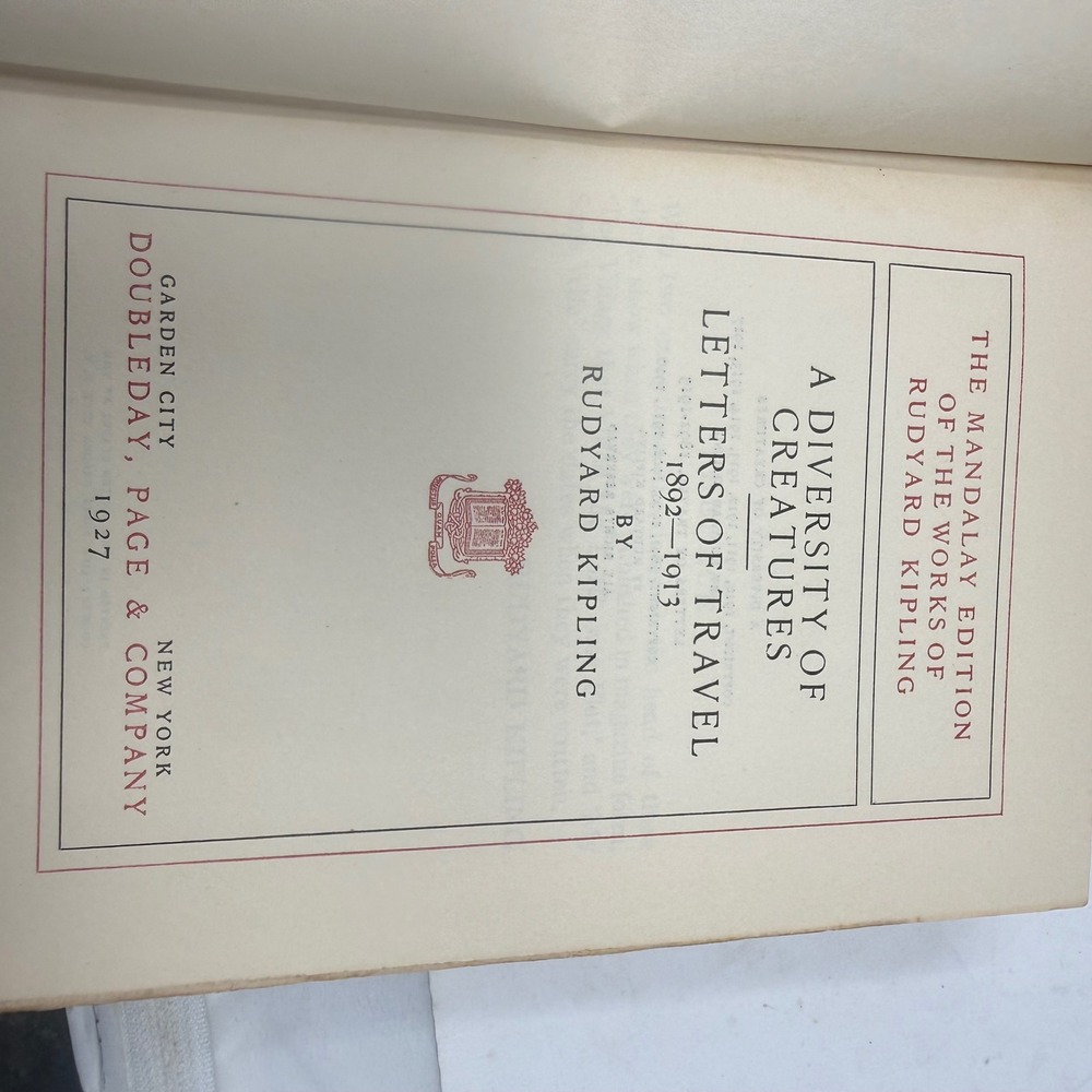 Rudyard Kipling 1927 Mandalay Edition 5 Vol Set Doubleday Page Burgundy Gilt - Picture 5 of 12